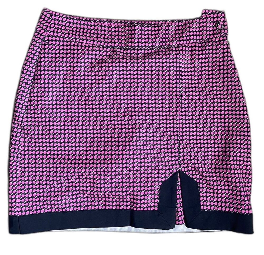 EP Pro Women’s Pink/Navy Checkered Golf Skort Sz 4